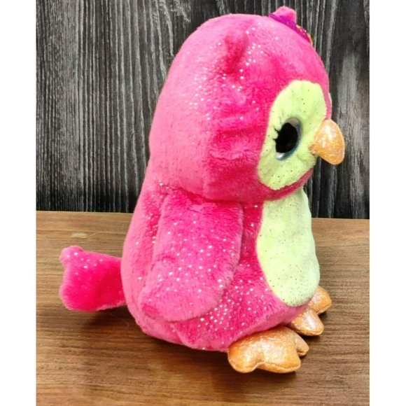 First & Main Fanta Zoo Olivia Owl 7 No. 8504 Pink Glittery Owl Plush Flower - Picture 3 of 11